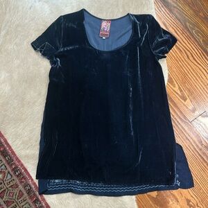 Johnny Was blue Embroidered Tunic XS